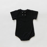 Hey kid Zip Terry Onesie- Black
