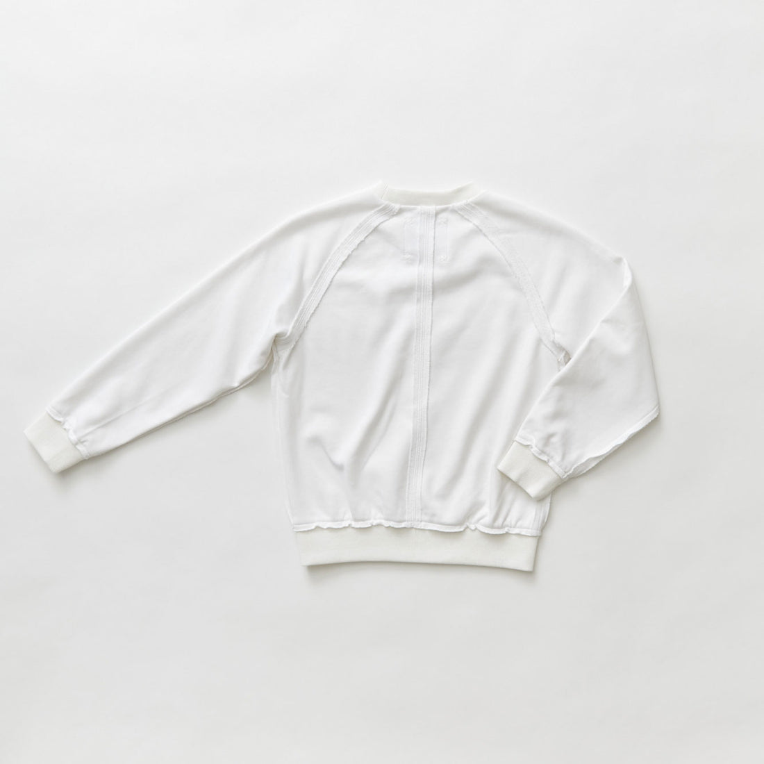 Hey kid Rugged Seam Sweatshirt- White