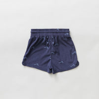Hey kid Blue Embroidered Waves Terry Shorts