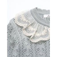 Louisiella Radie Knit Cardigan  Blue Gray