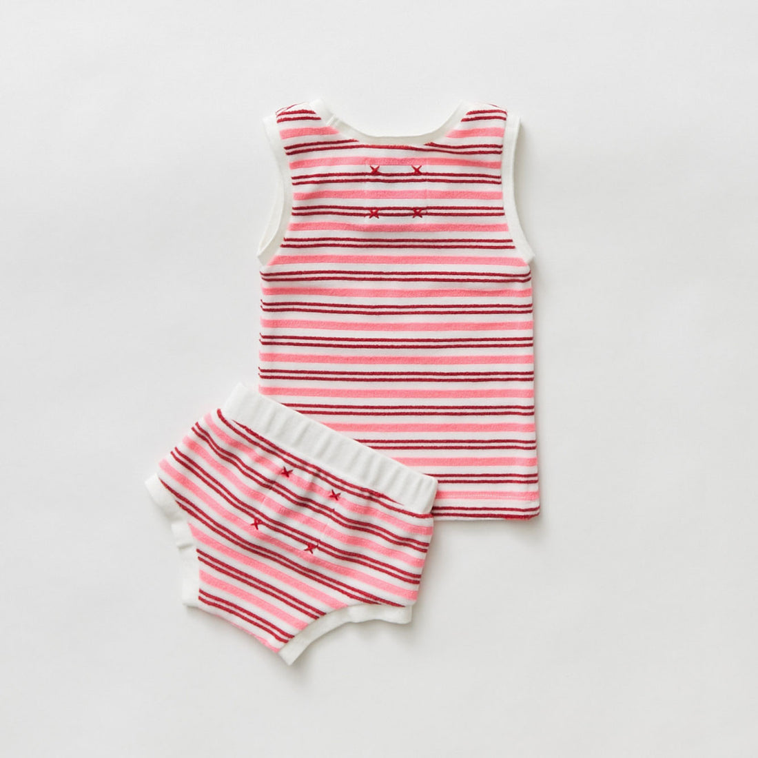 Hey kid Striped Terry Set- Pink