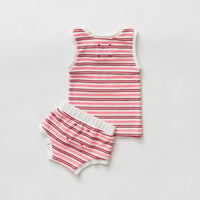 Hey kid Striped Terry Set- Pink