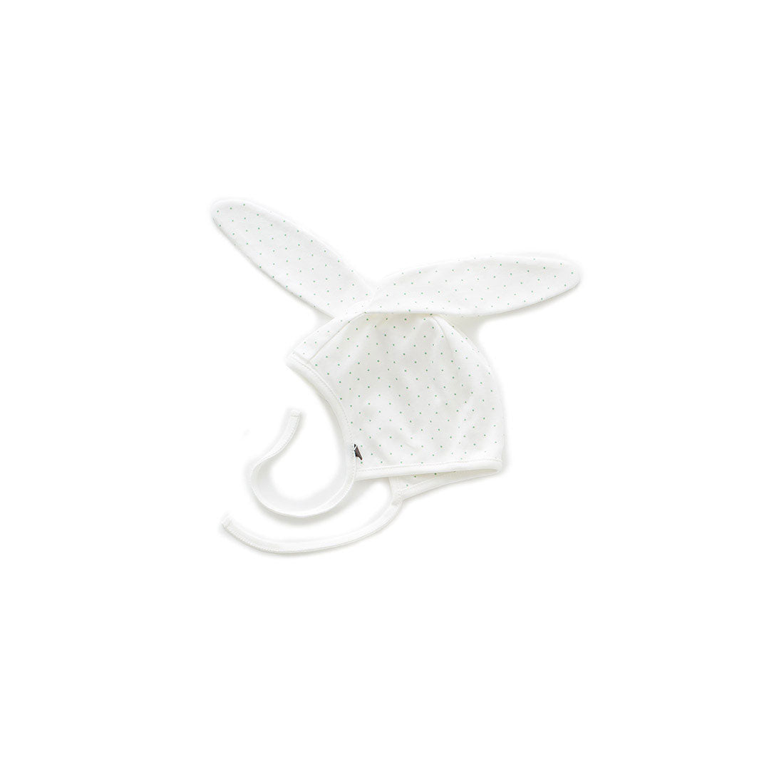 Oeuf White/Green Dots Bunny Hat