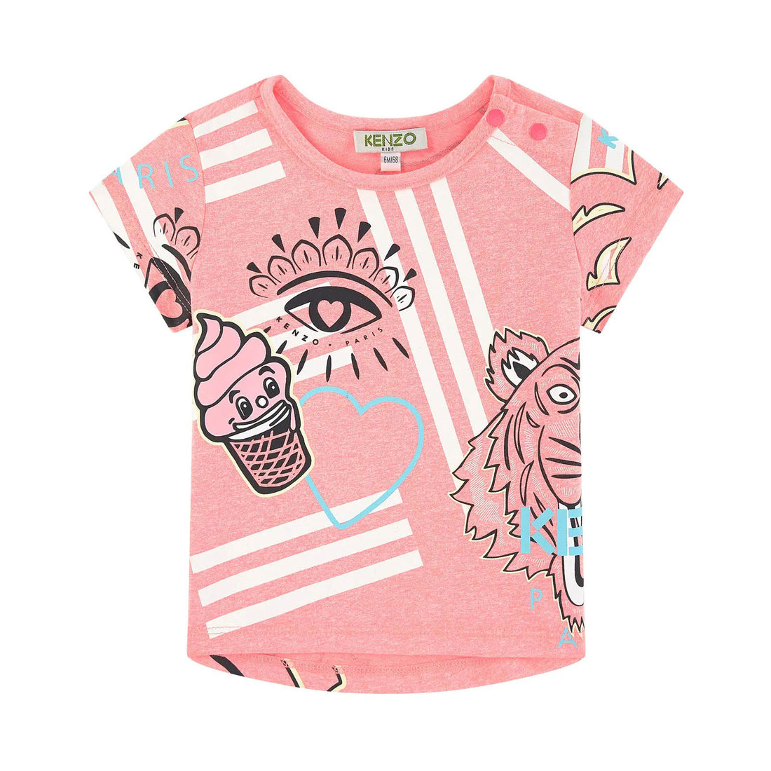 Kenzo Neon Pink Cali Party Tee