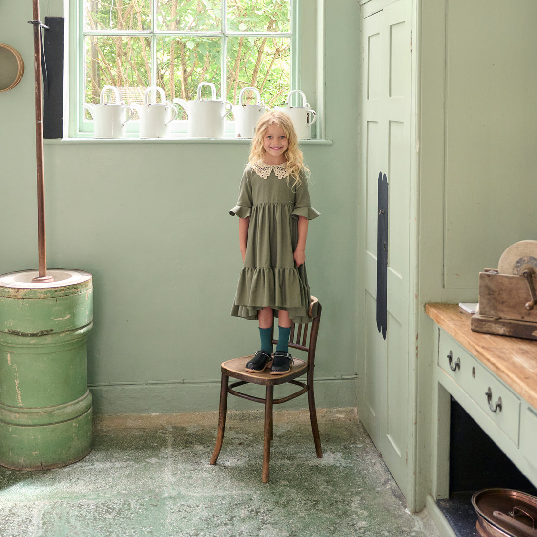 Jessie and James Olive Green Billie Dress