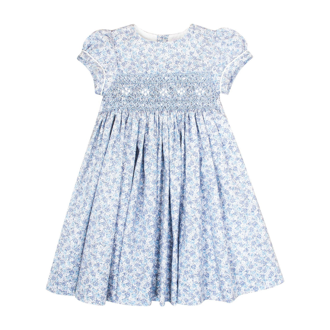 Kidiwi Small Blue Flower Print Petunia Dress