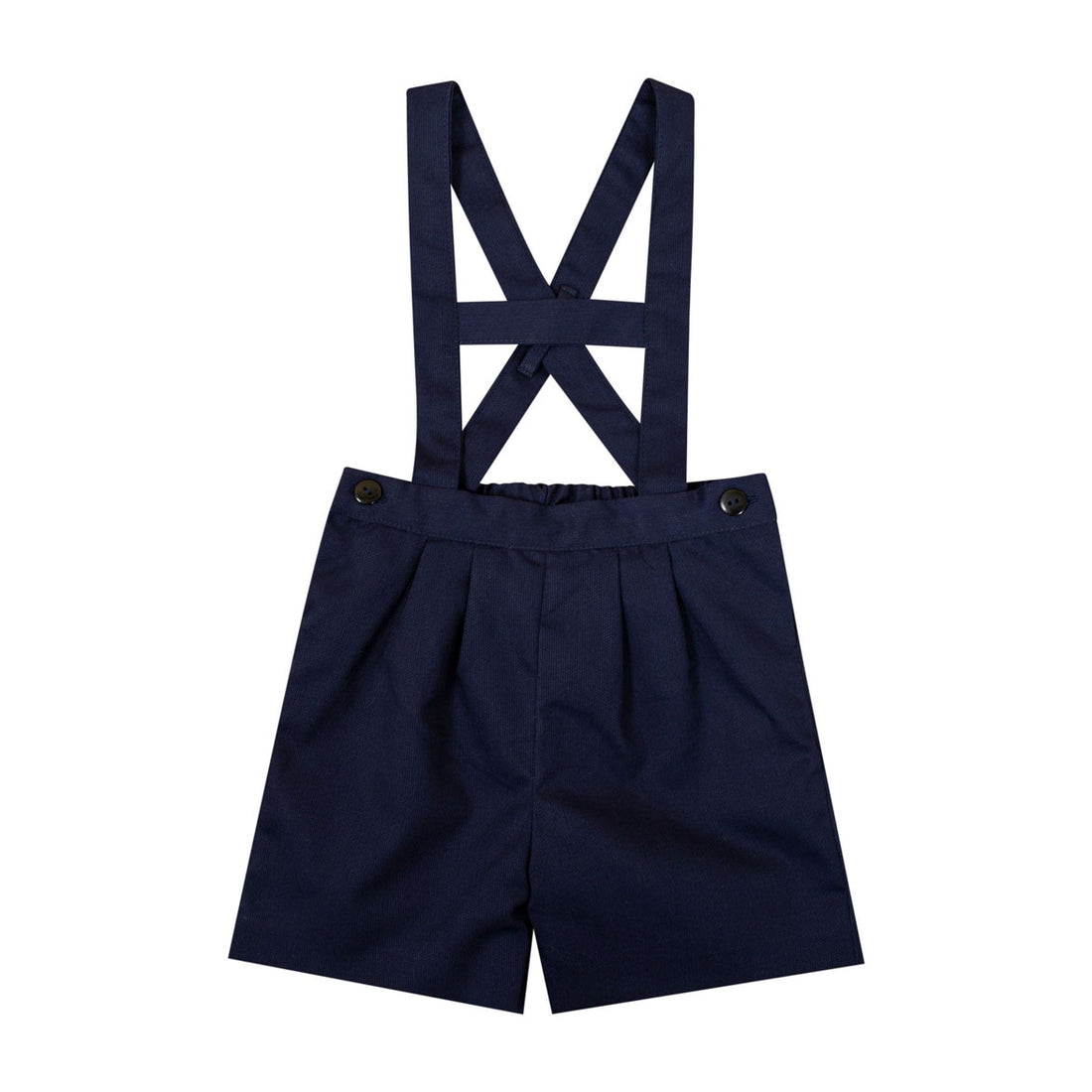 Kidiwi Navy Cotton Pique Elias Dungarees