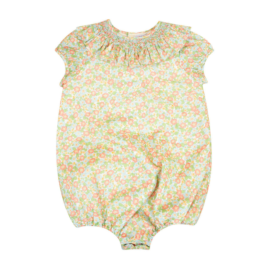 Kidiwi Powerty Flower Print Zinnia Romper