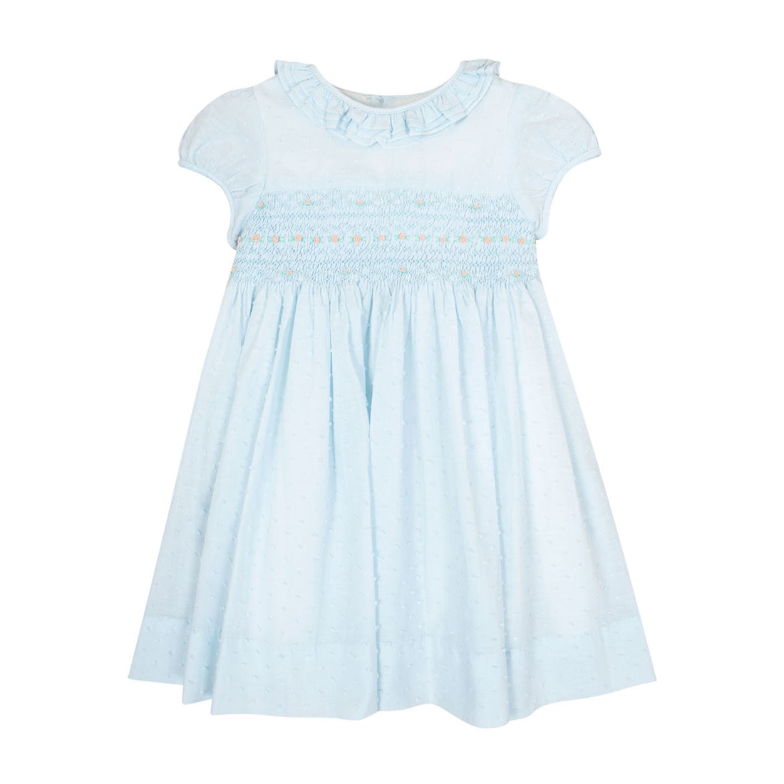Kidiwi Azure Blue Plumetis Hortensia Dress