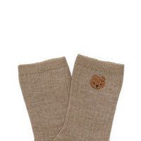 Donsje Dusty Green Bear Bell Socks