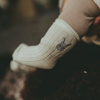 Donsje Warm White Bunny Bell Socks