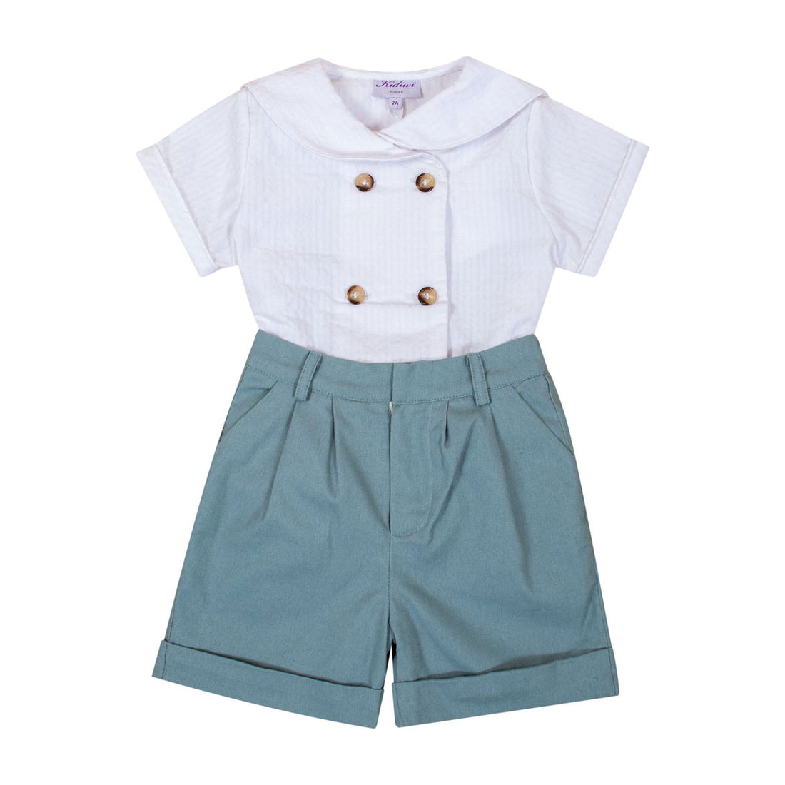 Kidiwi White Seersucker Ambroise Shirt