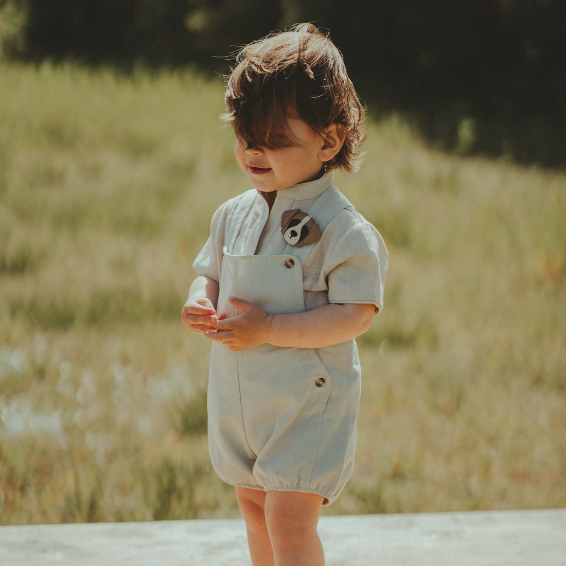 Donsje  Silvery Thyme Daws Baby Overalls