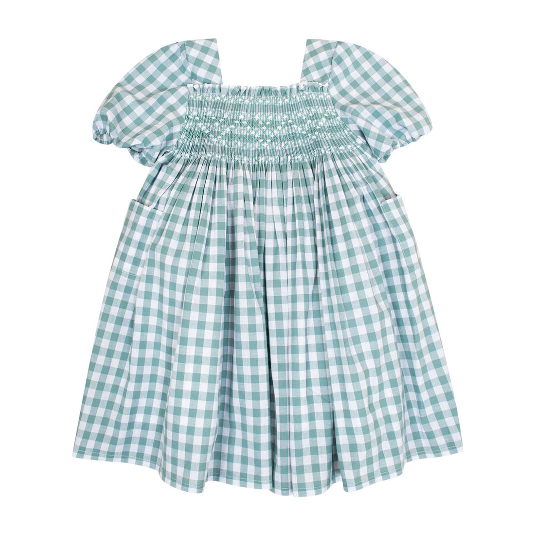 Kidiwi Thyme Green Crocusea Dress