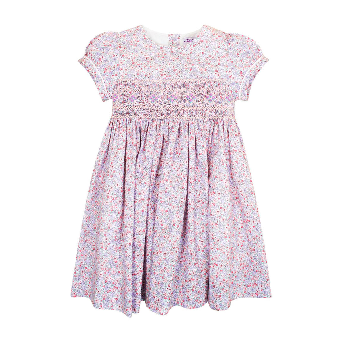Kidiwi Small Pink And Lilac Flower Print Petunia Dress