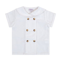 Kidiwi White Seersucker Ambroise Shirt