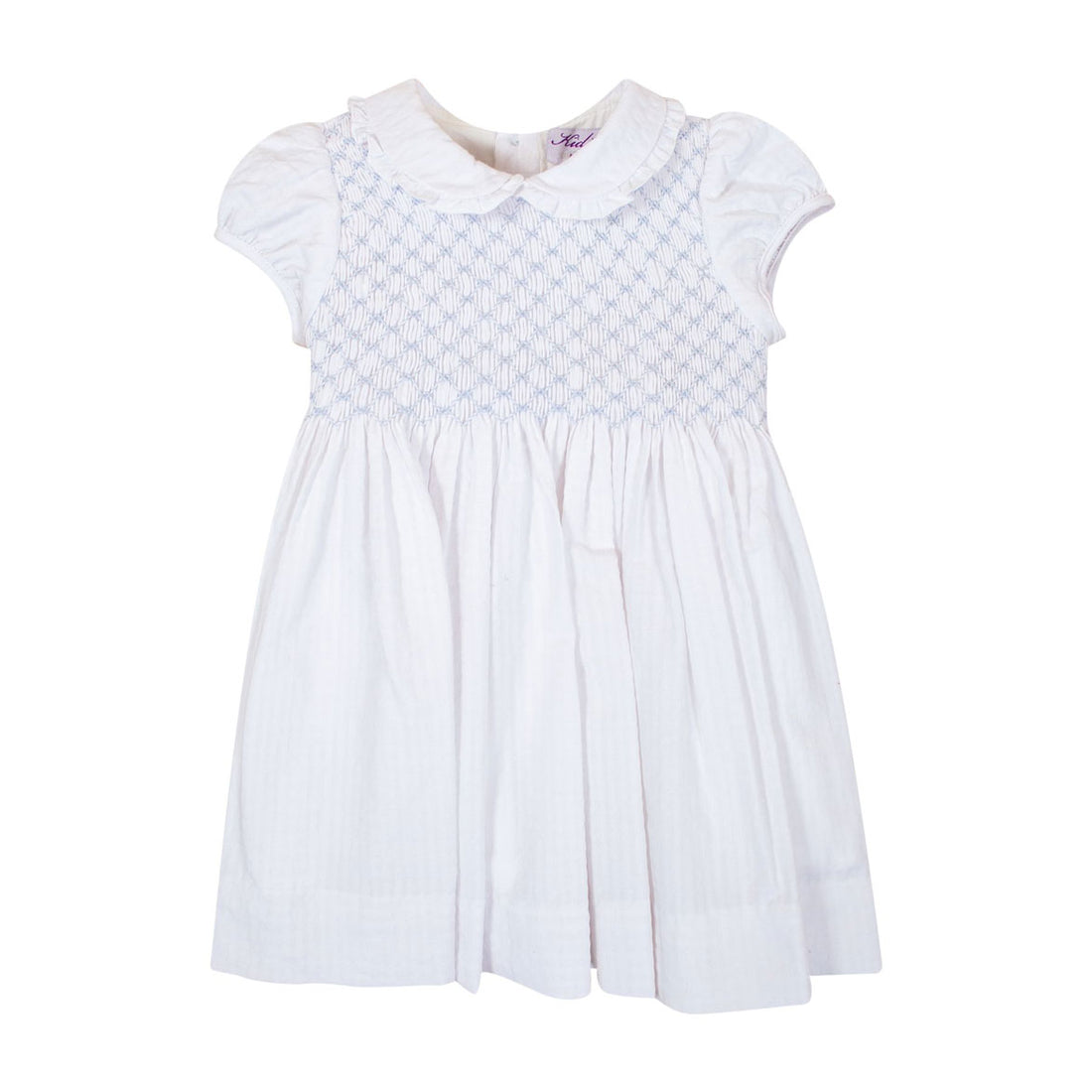 Kidiwi White Seersucker Loraine Dress