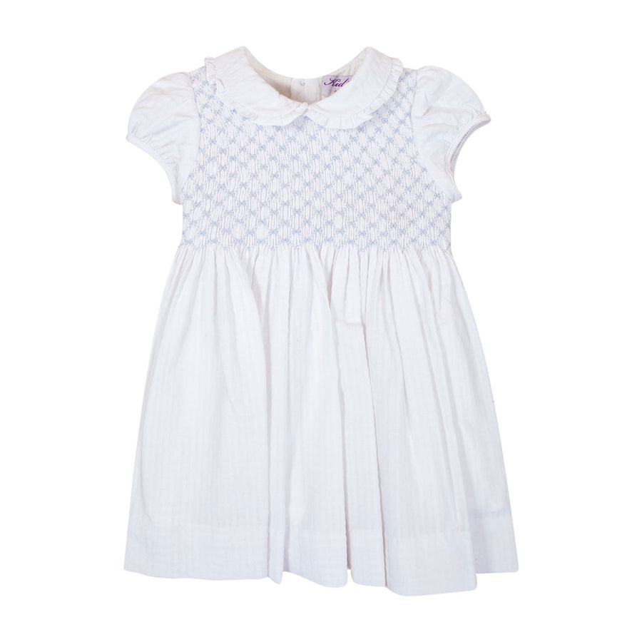 Kidiwi White Seersucker Loraine Dress