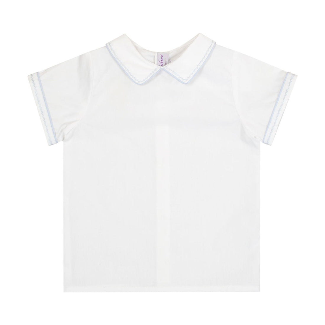 Kidiwi White Poplin Clovis Sky Embroidred Shirt