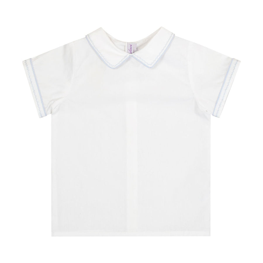 Kidiwi White Poplin Clovis Sky Embroidred Shirt