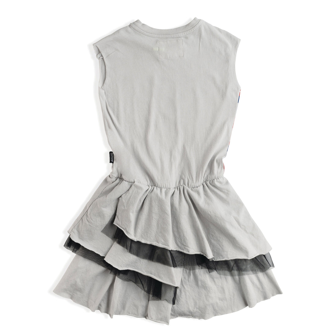 NUNUNU Ice Grey U Have Mail Layered Dress