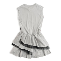 NUNUNU Ice Grey U Have Mail Layered Dress
