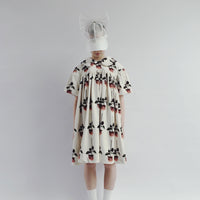 Caroline Bosmans Roses Velvet Collared Dress