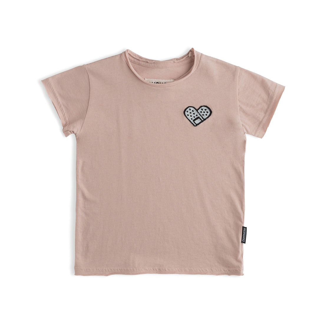 NUNUNU Powder Pink Bandaid Heart Patch T-Shirt