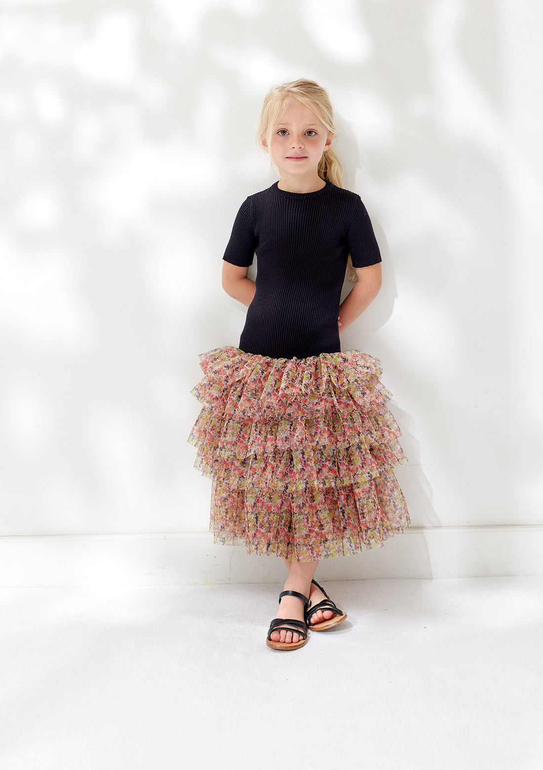 Philosophy Black Ruffle Skirt Dress