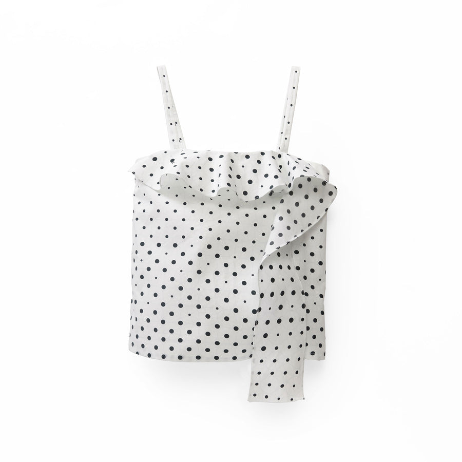Once White Ombre Dot Blouse