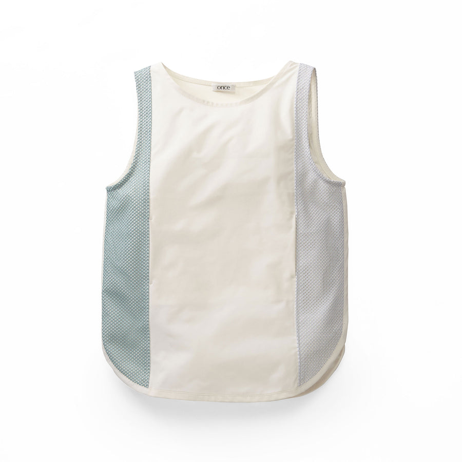 Once White Colorblock Blouse