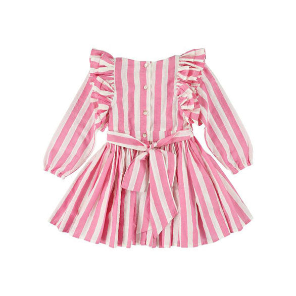 Morley Fuchsia Linen Layna Dress