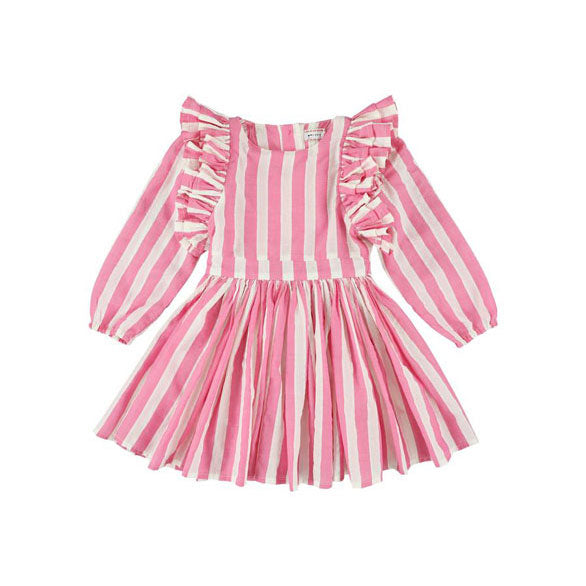 Morley Fuchsia Linen Layna Dress