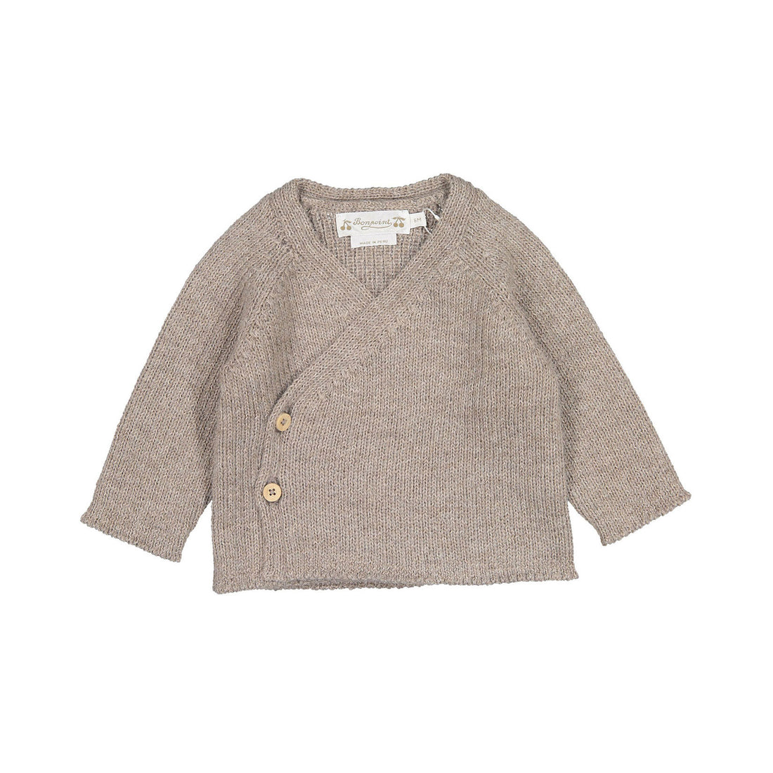 Bonpoint Taupe Knit Theva Baby Set