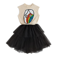 NUNUNU Natural/Black Magic Rainbow Dude Dress