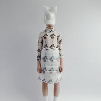 Caroline Bosmans Roses Mesh Turtleneck