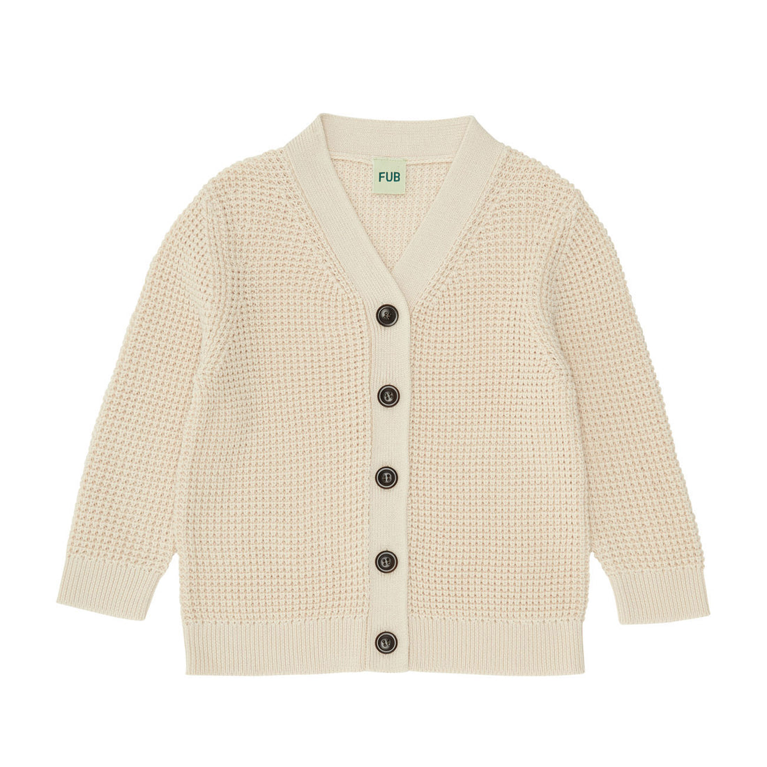 Fub Ecru V-Neck Cardigan