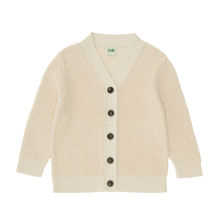 Fub Ecru V-Neck Cardigan