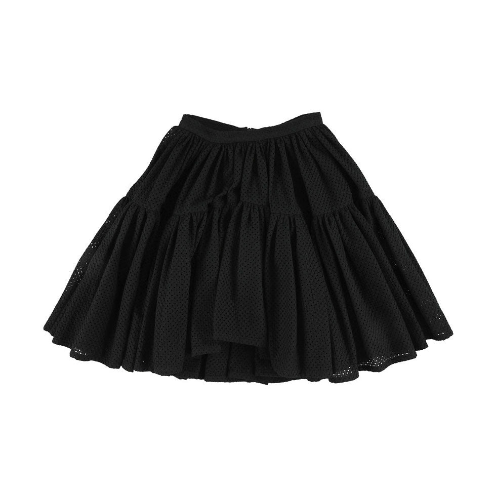 Caroline Bosmans Black Embroidered Puff Skirt