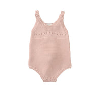 Stella Pink Knit Classic Romper - Ladida