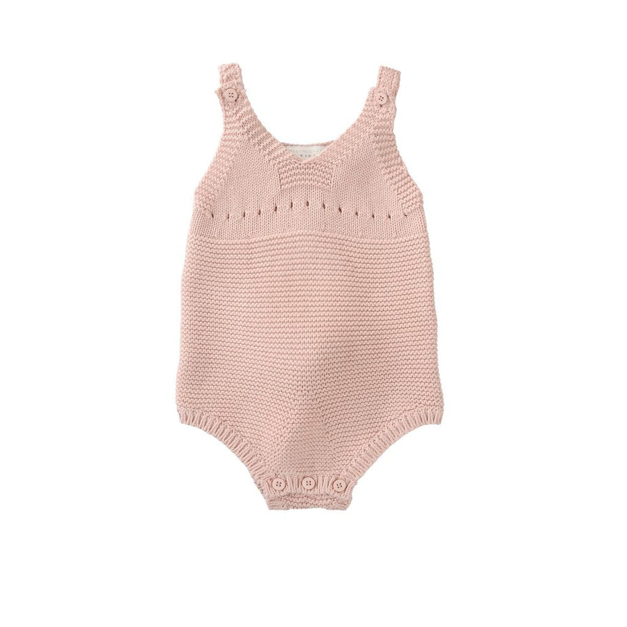 Stella Pink Knit Classic Romper - Ladida