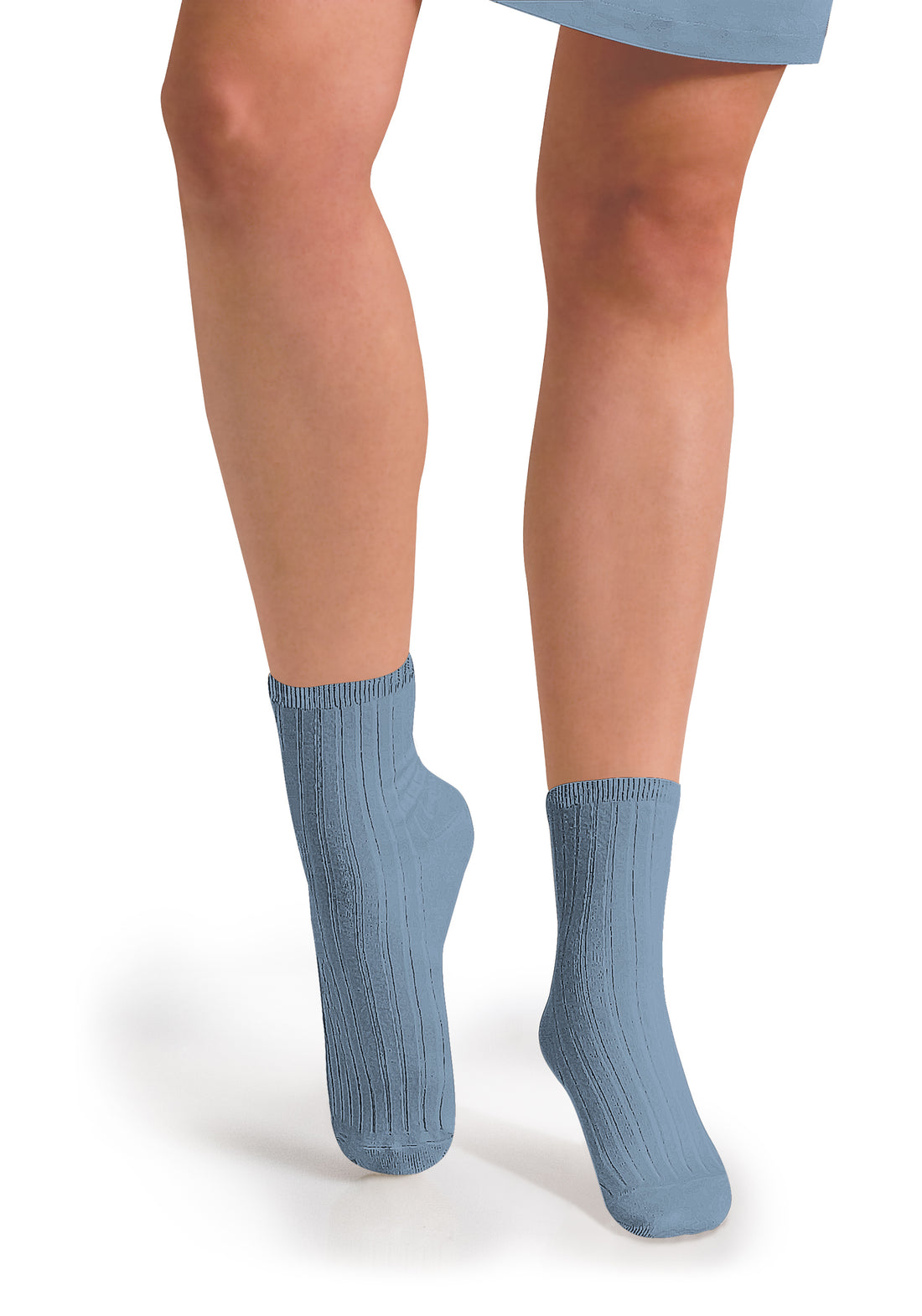 Collegien La Mini - Ribbed Ankle Socks - Azure blue