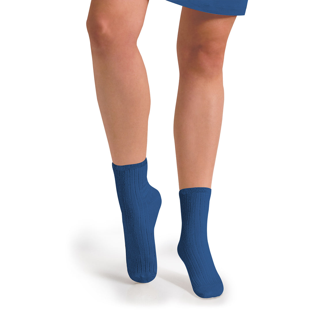 Collegien La Mini - Ribbed Ankle Socks - Sapphire Blue