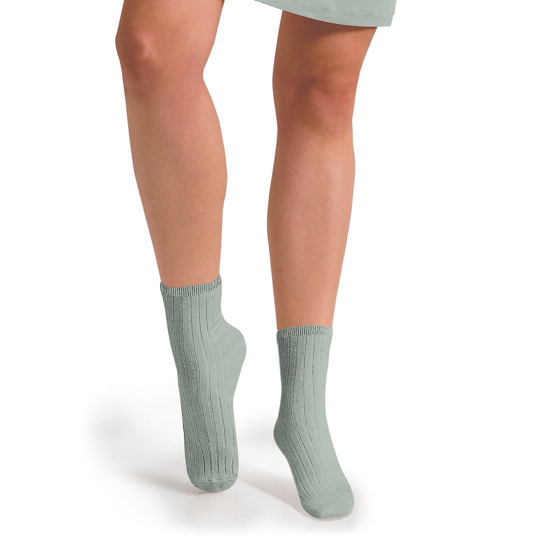 Collegien La Mini - Ribbed Ankle Socks - Sage