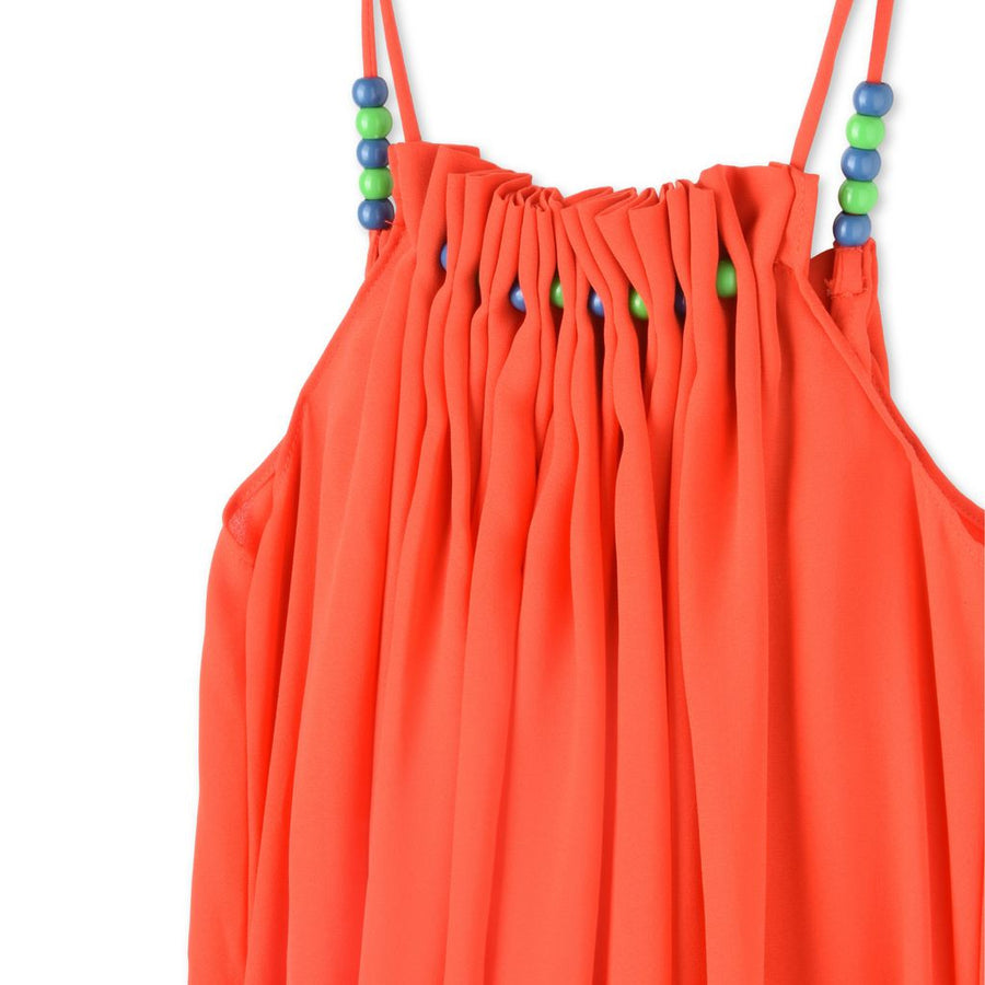 Stella Red-Orange Beaded Dress - Ladida