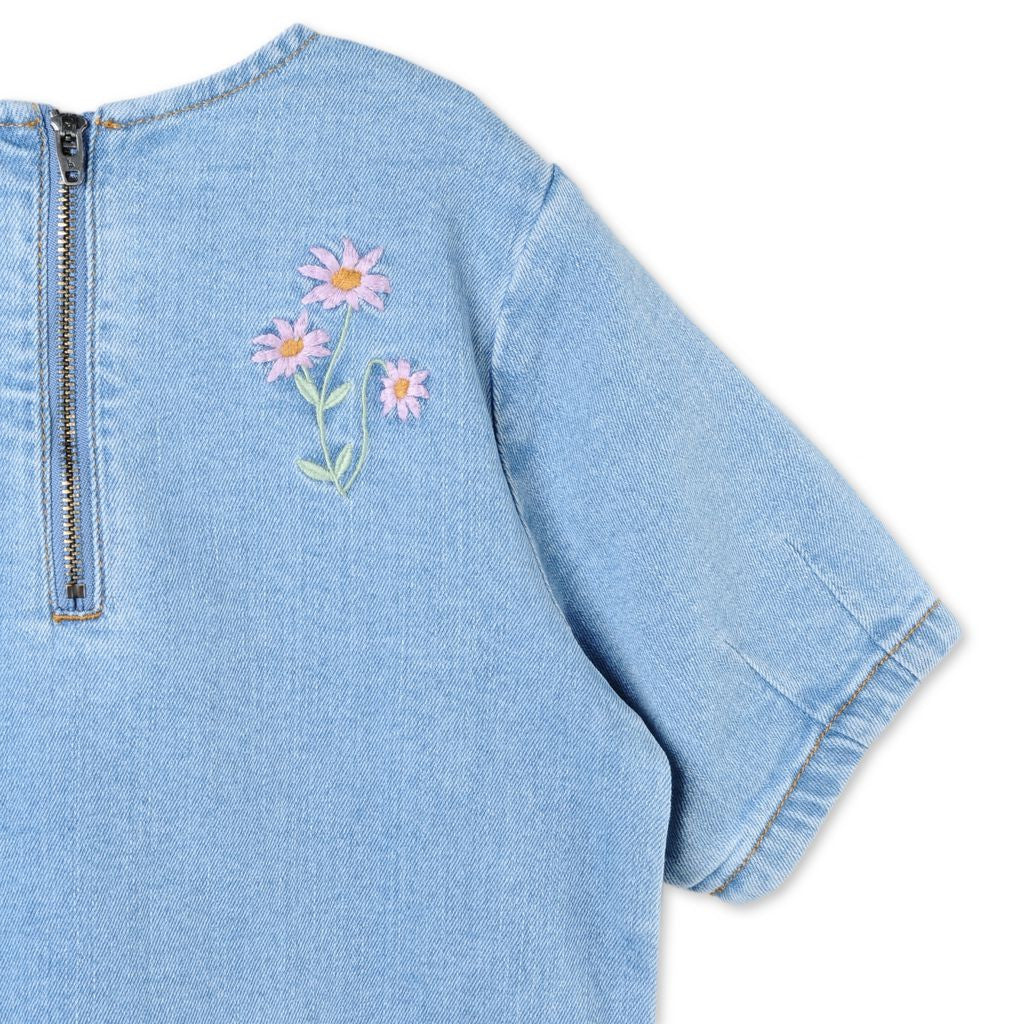 Stella Denim Embroidered Shift - Ladida