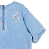 Stella Denim Embroidered Shift - Ladida