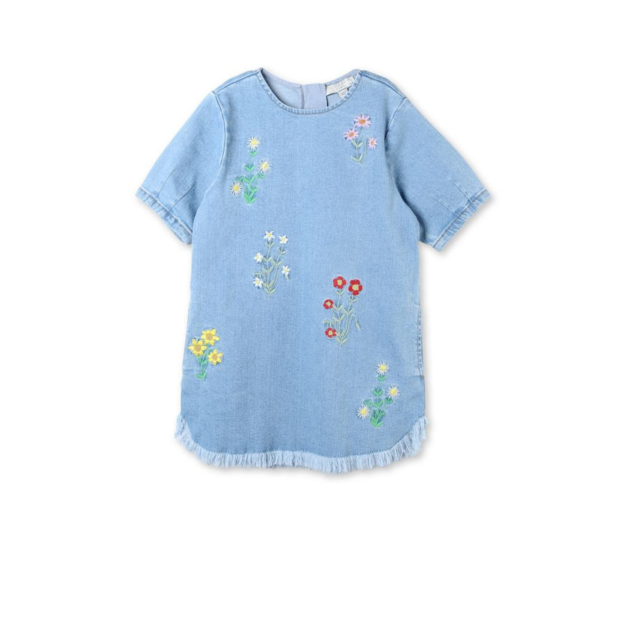Stella Denim Embroidered Shift - Ladida