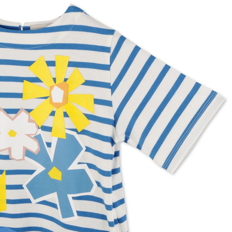 Stella Blue Striped Flower Dre - Ladida