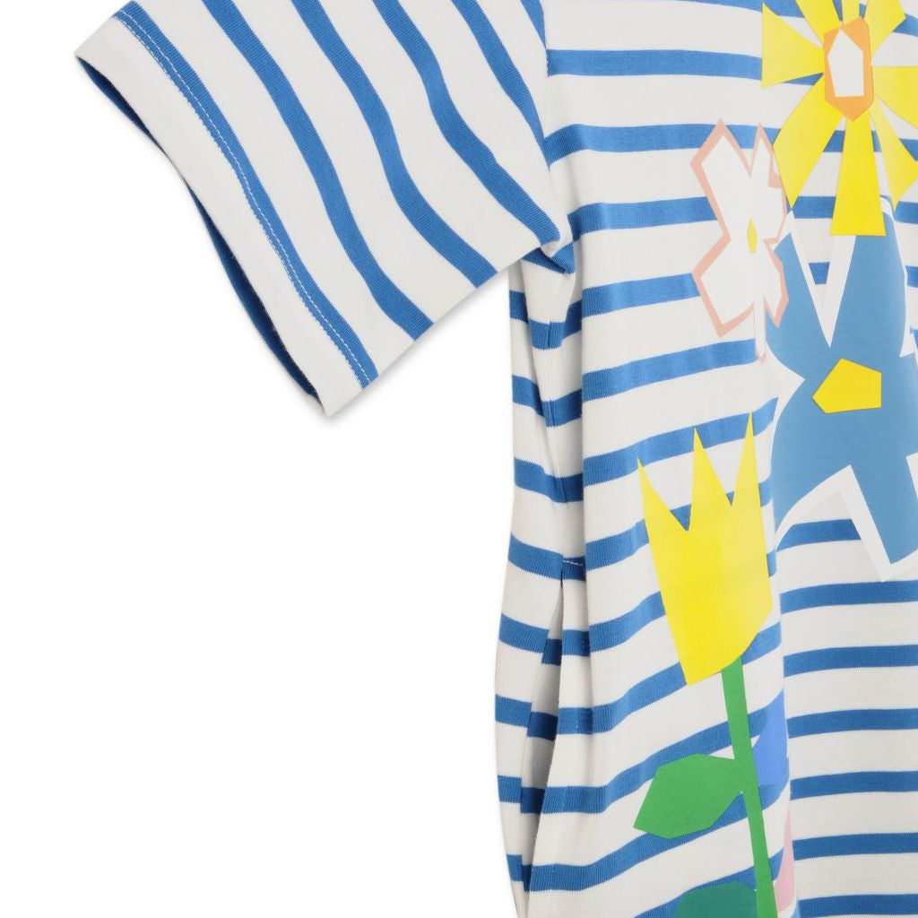 Stella Blue Striped Flower Dre - Ladida